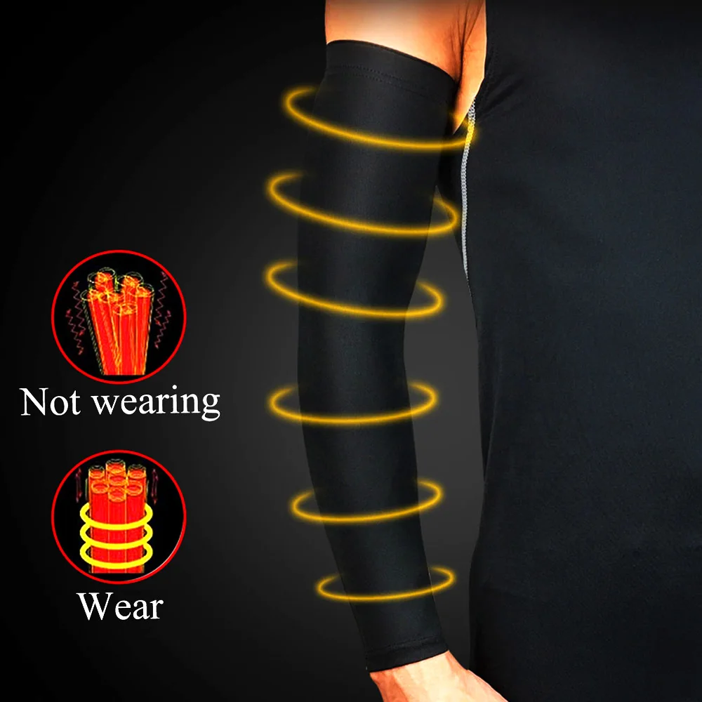 Sun Protection Sleeves Cycling Arm Covers Arm Cooling Sleeves Cut Resistant Arm Sleeves Arm Compression Sleeves Bike Arm Sleeves 1Pcs Unisex Arm Sleeves UV Protection Golf Sun Protection Arm Cooling Sleeve Sports Cooler Anti-slip Skin for Cycling