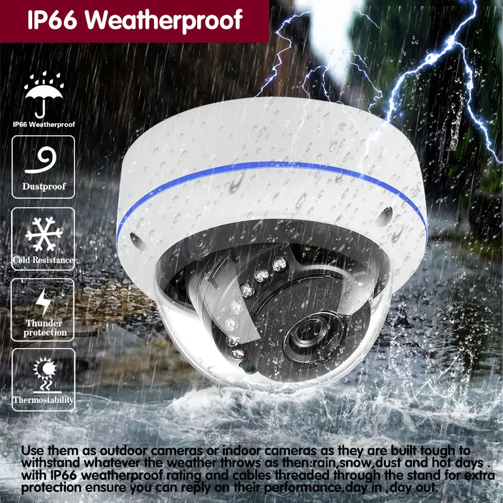 Xmeye 8MP 8CH/4CH POE NVR 키트 POE 보안 카메라 시스템 오디오 녹음 야외 돔 방수 비디오 감시 키트 P2P