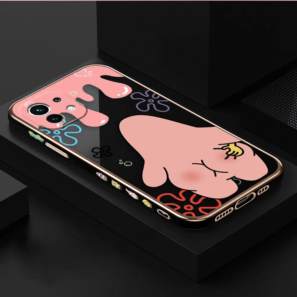 thumbnail image 1 of Cute S-SpongeBob Cartoon Cover Smooth E-TPU Phone Case Xiaomi 8 9 10 10T 11 11T 12 12T 13 13T LITE PRO 5G Case Shell Funda Capa, 1 of 5