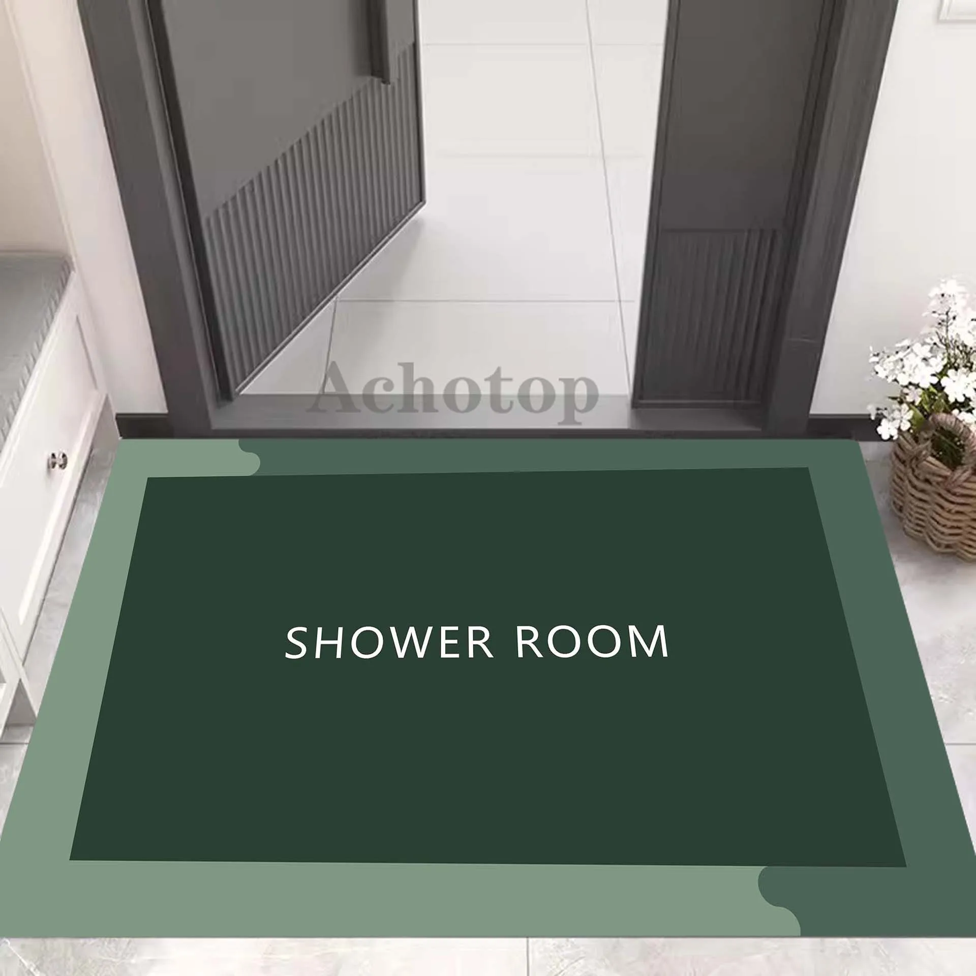 

Diatom Door Mat Green Kitchen Mat Entrance Doormat for Living Room Rug Home Bedroom Floor Anti-Slip Mat Entey Floor Door Blanket