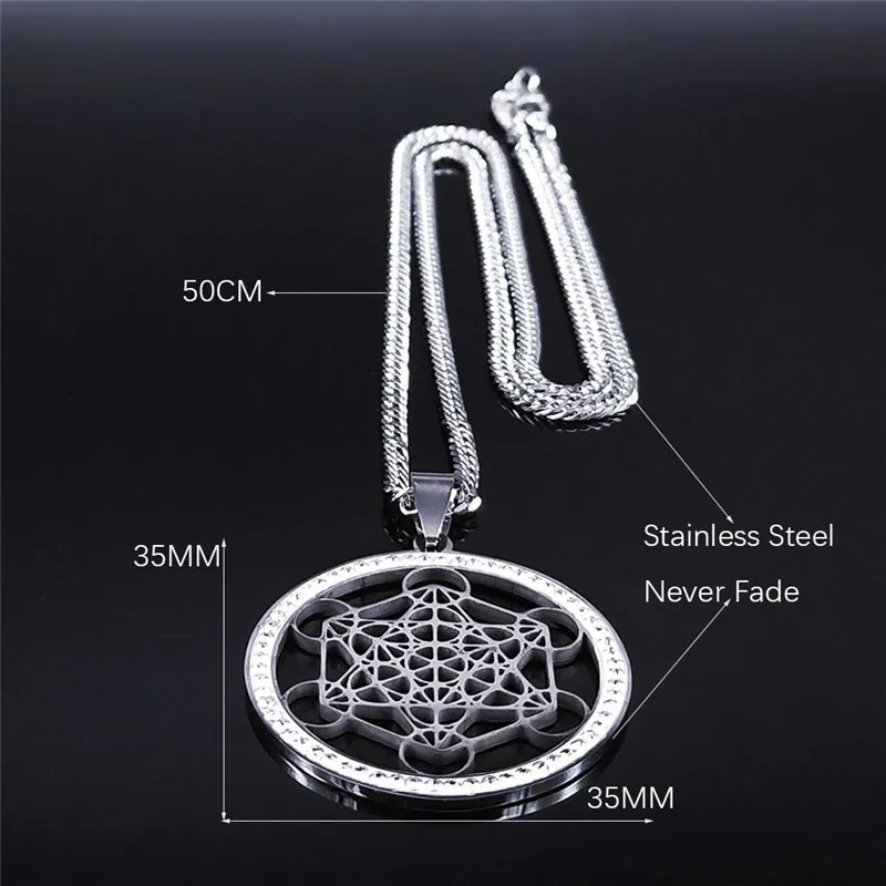 Orecchini Cubo Di Metatron In Acciaio Inox – Simbolo Sacra Geometria E Fiore Della Vita – Gioiello Donna - 5
