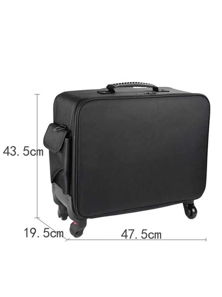 Customized Makeup Suitcase Large Capacity Storage Trolley Case,Multi-layer Cosmetics Case,Professional Beauty Manicure Tool Box images - 6