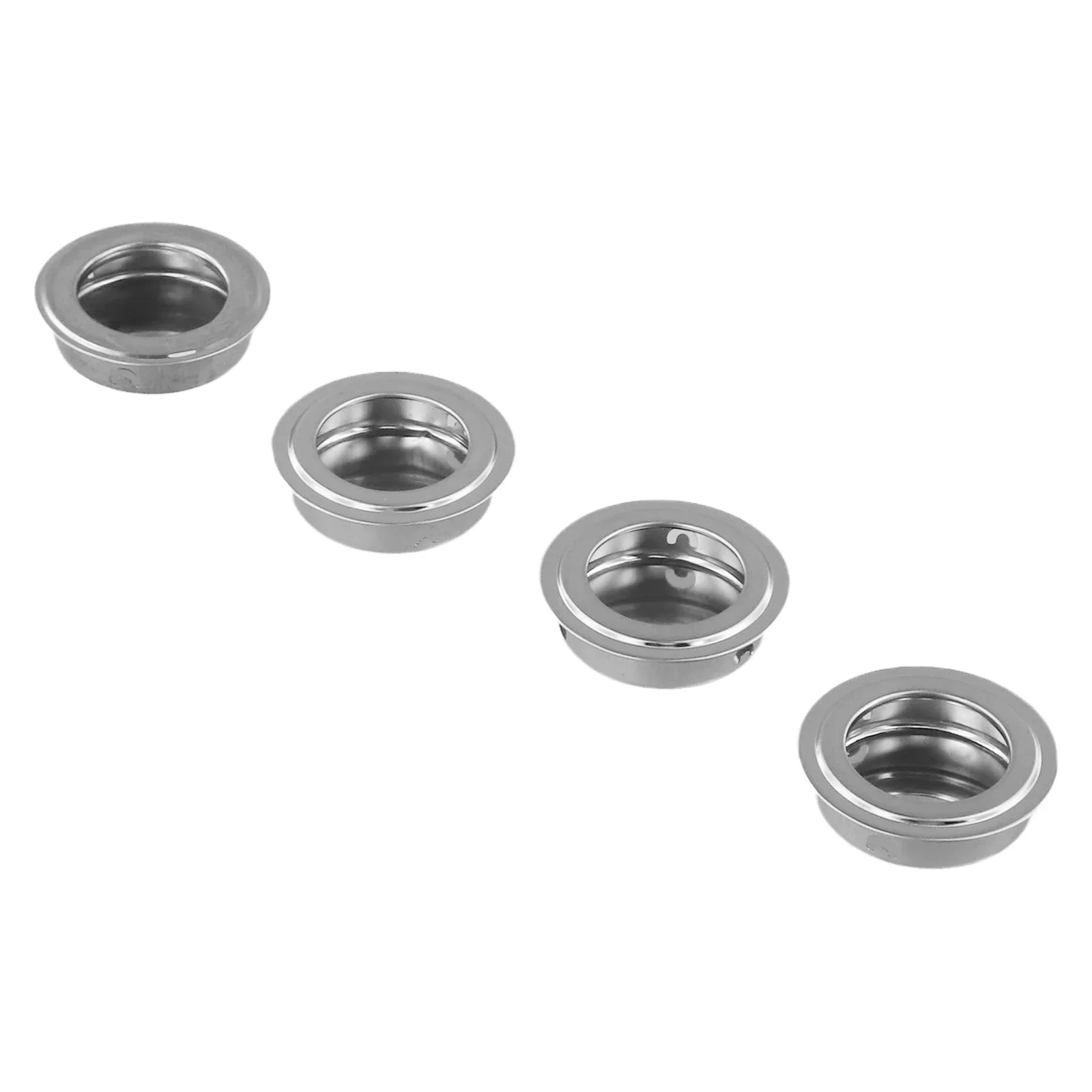 Sliding Doors Round Hole Handle Cabinet Concealed Handle 4 X 3.5 X 1 Cm Round Silver Brand New Convenient Useful