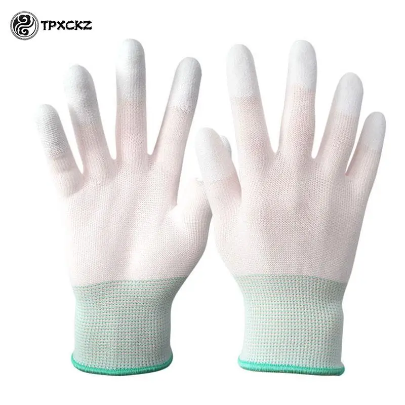 Antistatic Gloves 1 Pair Antistatic Gloves Anti Static ESD Electronic Working Gloves Pu Finger Coated Finger PC Antiskid For Protection