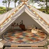 Round Ground Mat Inside Camping Tent Carpet, Large Area Rug Machine Washable Foldable Home Decoration, Bedroom, Living Room Rugs 1
