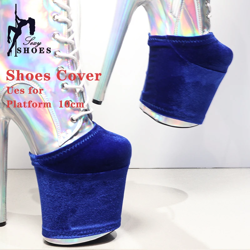Shoes Covers Protective Cover Velvet Surface Pole Dance Boots 20cm High Heels 10cm Platform Training Shoes Protector Wear-Resist