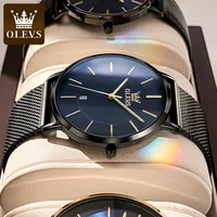 OLEVS 5869 Original Brand Fashion Men's Watch Simplicity Dial Trendy Quartz Watch Waterproof Date Milanese Mesh Belt  Wristwatch 1