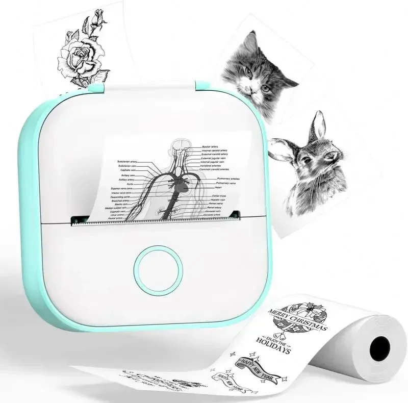 GlowMart Hot Sale Phomemo T02 inkless blue tooth mini portable photo thermal handheld label receipt printer for mobile phone