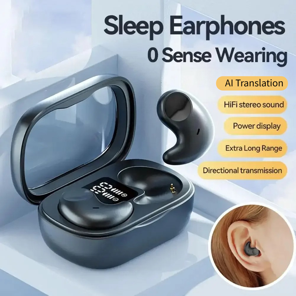M51 Wireless Bluetooth Translation Headphones Sleep Earphones Invisible Sports Earbuds in-ear Mini Translator Headphone Device