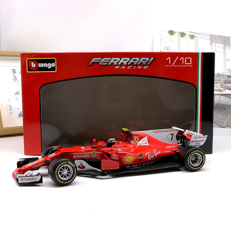 Bburago 1:18 Ferrari 2017 SF70 #7 F1-75 Alloy F1 Car Model Die-Casting  Model Car Simulation Car Decoration Collection Gift Toy