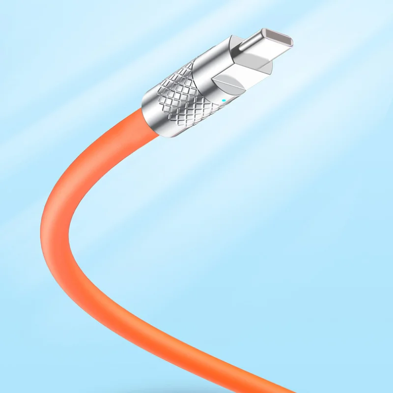 120W 7A 초고속 충전 PD 타입 C 리퀴드 실리콘 케이블 퀵차지 1M 2M USB 케이블 USB C to C 충전 케이블 iP1617 업그레이드