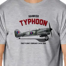

Aeroclassic Hawker Typhoon Fighter T-Shirt. Summer Cotton Short Sleeve O-Neck Mens T Shirt New S-3XL