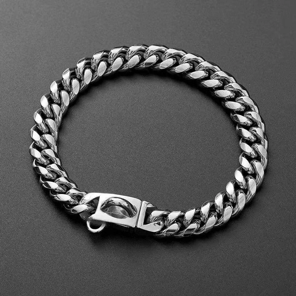 Gold Dog Chain Collar, Stainless Steel Training Collar, Heavy Duty Cubaanse Link Vergulde 32mm Wide For Bully Pitbull, Bulldog, Mastiff (Size : 22inch