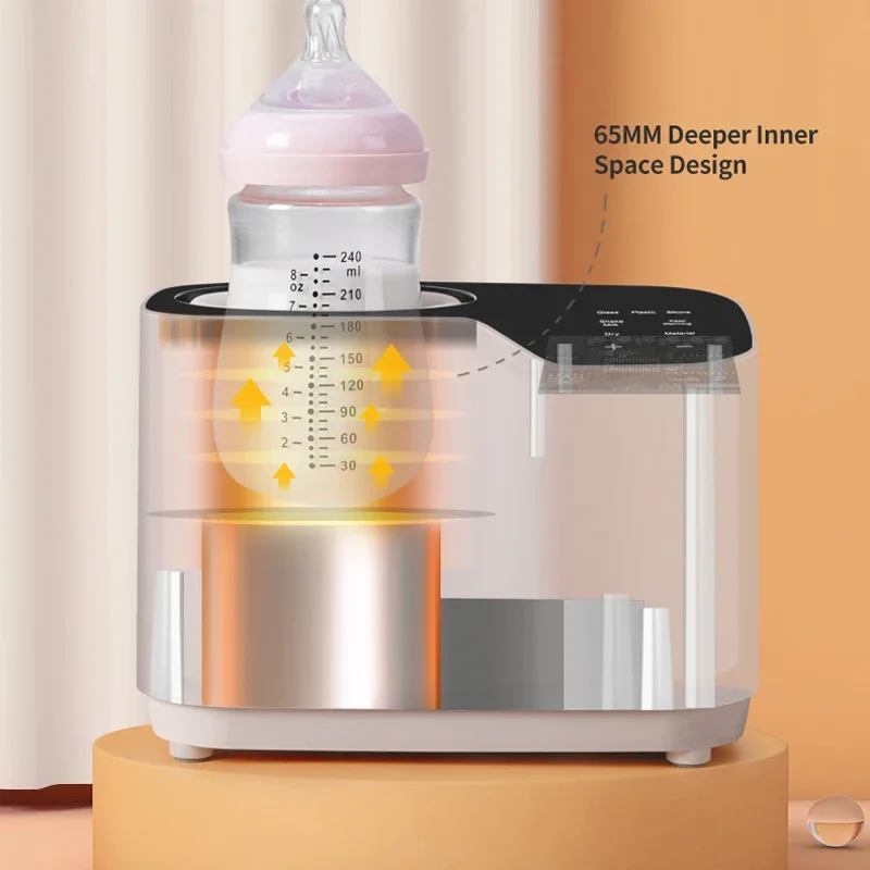 Hands Free Automatic Baby Milk Bottle Shaker Mixer & Water-Free Baby Bottle Warmer
