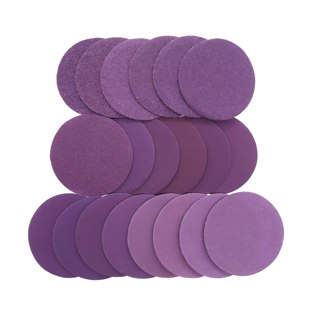 Sanding Disc 50Pcs 2 Inch Sanding Disc Wet Dry 80-10000 Grit Sandpaper 50mm Hook Loop Aluminum Oxide Sandpaper for Drill Grinder Rotary Tools