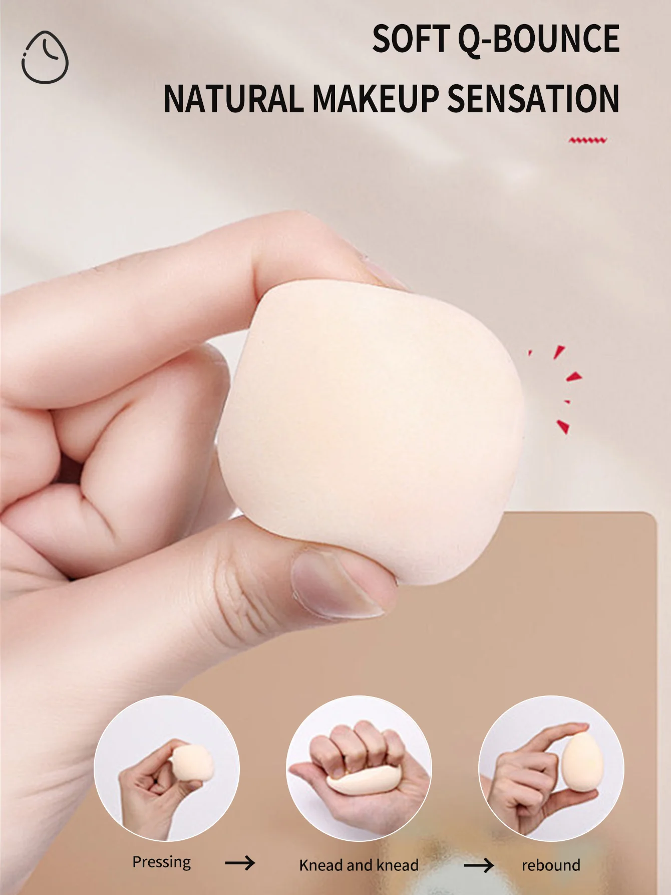 50PCS Mixed color Makeup Sponge,Suitable For Cream & Powder Concealer, Loose Powder Makeup Applicator Random mixing of colors 6