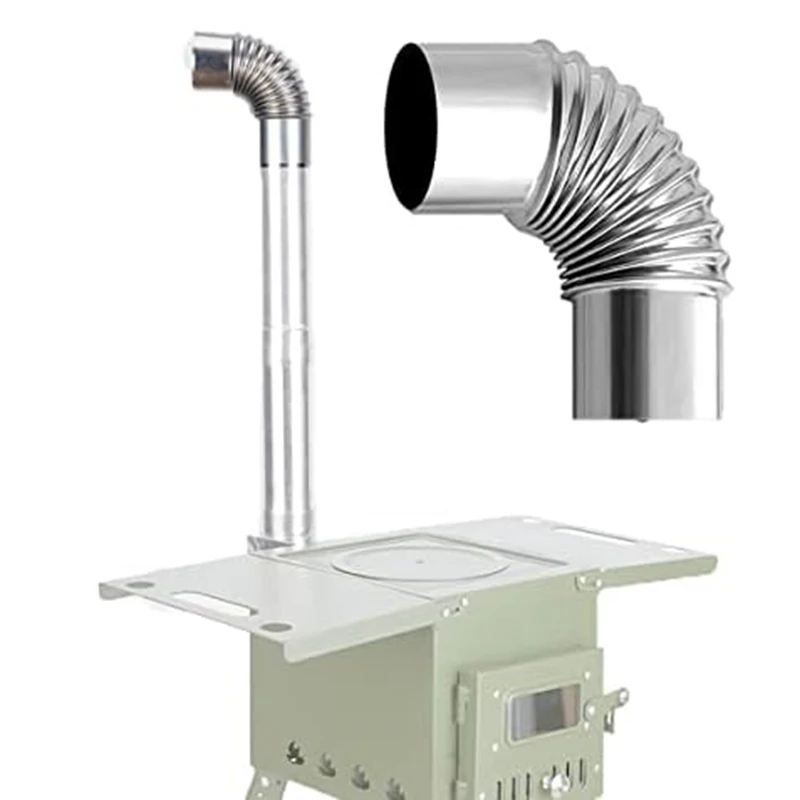 

Труба дымонепроницаемая для плиты, труба дымонепроницаемая из нержавеющей стали с отверстием под 45 °, простая установка