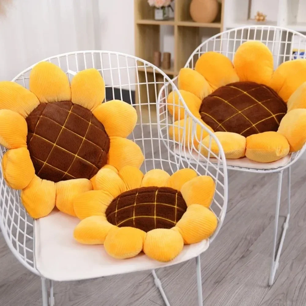 1pc 40cm/50cm/70cm Bedroom and Sofa Living Room Cushion Petal Puff Nordic Sunflower Chair Cushion Cojín De Girasol Hacia El Sol 2