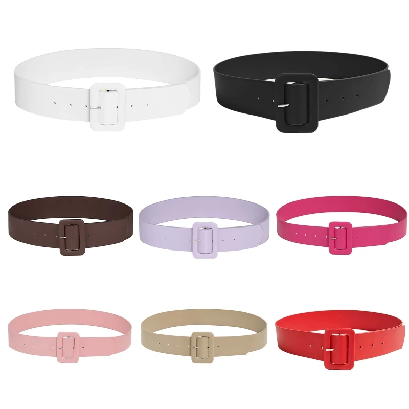 

Elegant Waist Belt for Women Body Belt with Adjustable Square Buckle Waist Straps for Banquet Decoration