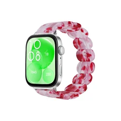 Elastic Resin Band for Smartwatch - Sport Bracelet Accessory in Stylish Design (Peach pink)
