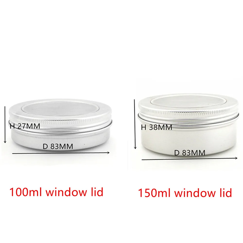 Confezione da 24 barattoli rotondi in alluminio con tappo a vite da 60 ml, con tappo a vite, per balsamo per labbra, cosmetici, candele, creme per