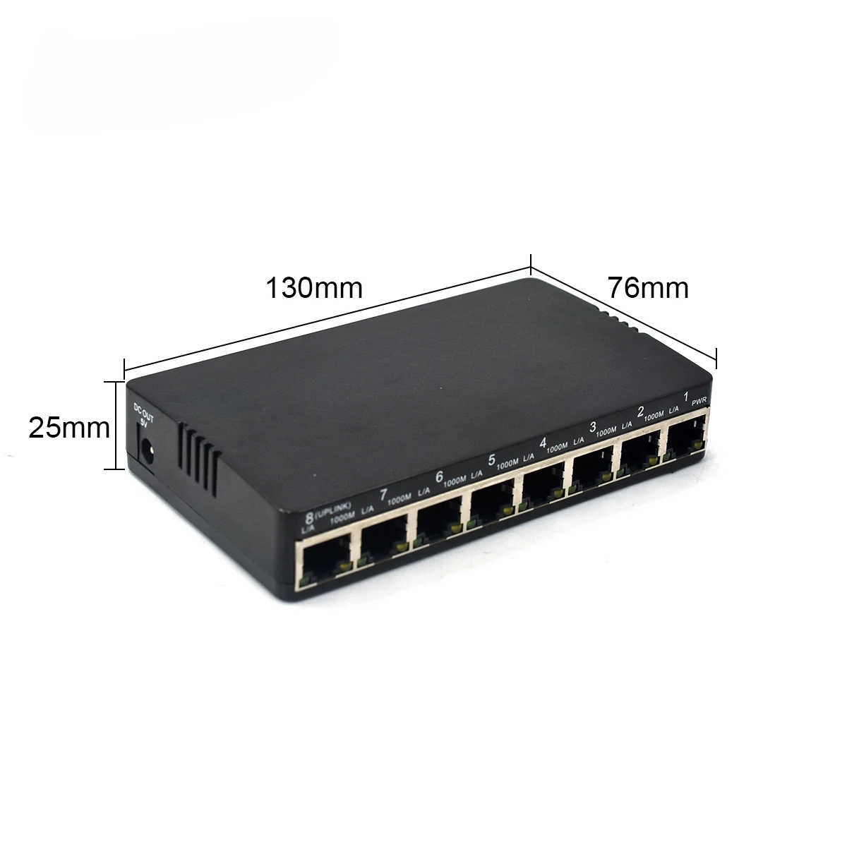 Reverse Poe Gigabit 8 Port Rpoe Switch 1000m Support VLAN Poe IN Out For FTTH Home User and ONU