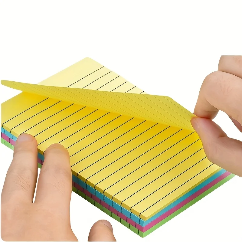 Colorful Sticky Notes Pad - 100 Pages Tear-Off Memo Notepads for Home Office School