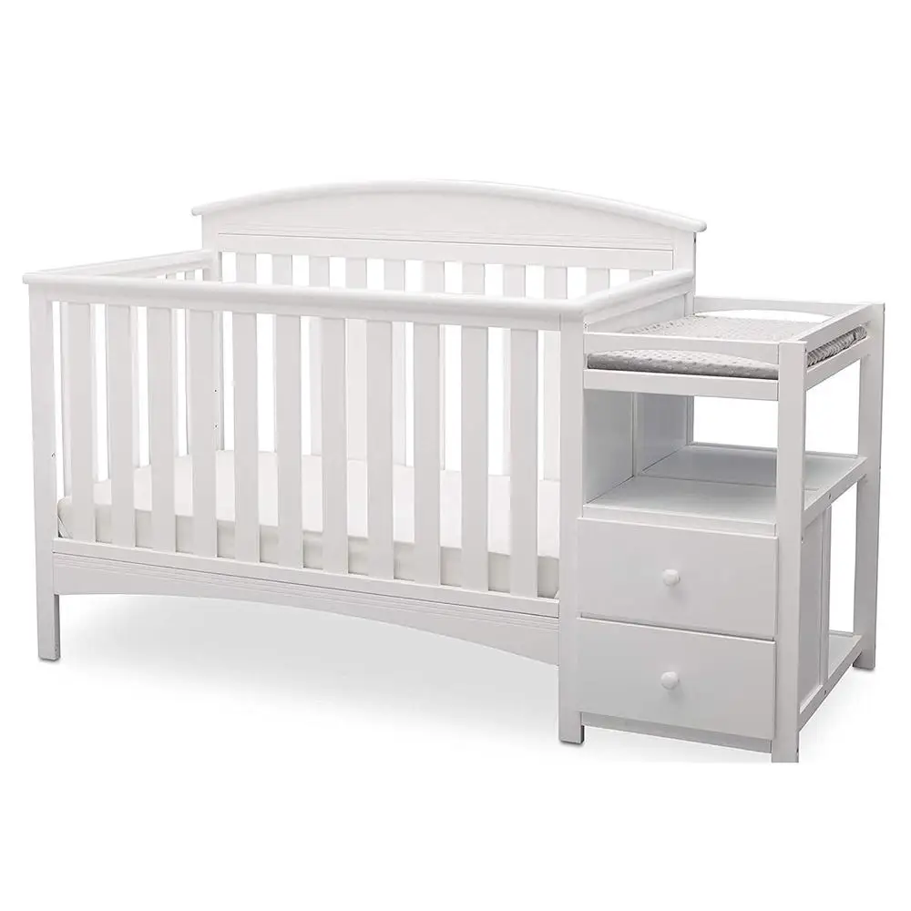 Abby Convertible Crib and Changer Bianca White 2