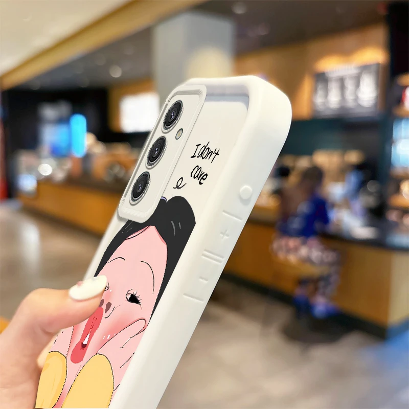 Personības smieklīgas meitenes multfilmas telefona maciņš Samsung Galaxy S24 S23 S22 S21 Ultra Plus S23 S21 S20 FE silikona triecienizturīgam vāciņam_voghion.com