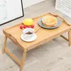 Foldable Bamboo Laptop Desk Bed Tray Breakfast Serving Tray Reading Holder Portable Table Notebook Stand 1