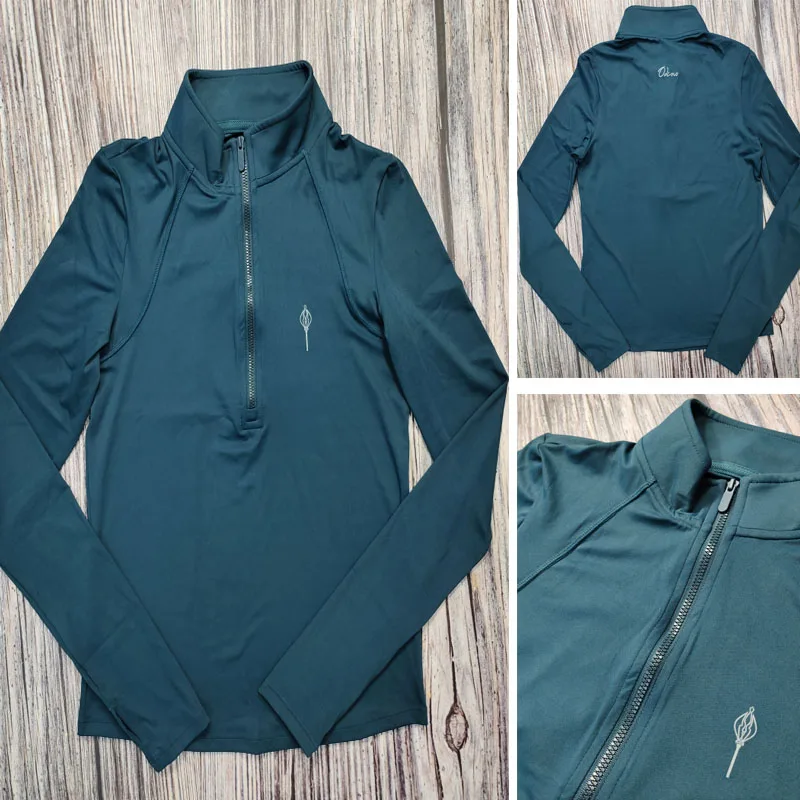 Lots of Western Brands Longsleeve Equestrian T-Shirts Women Zipprt Riding Horse Shirts Competition Equestrian Clothes 2