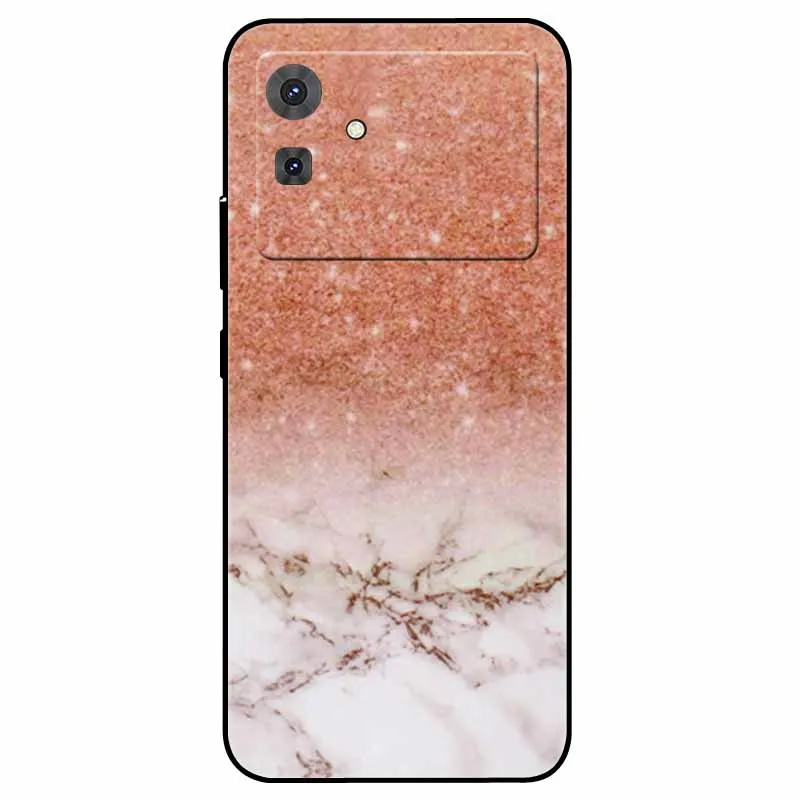 Floral Marble Silicone TPU Soft Phone Case with Cool Print Design