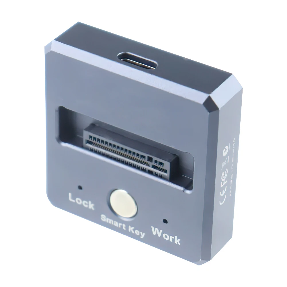 SSD 도킹 스테이션 캐디 박스 베이스 어댑터, C타입 M.2 NVME/SATA SSD 외부 인클로저, 모바일 하드 드라이브 베이스 M 키, 1000 MB/s