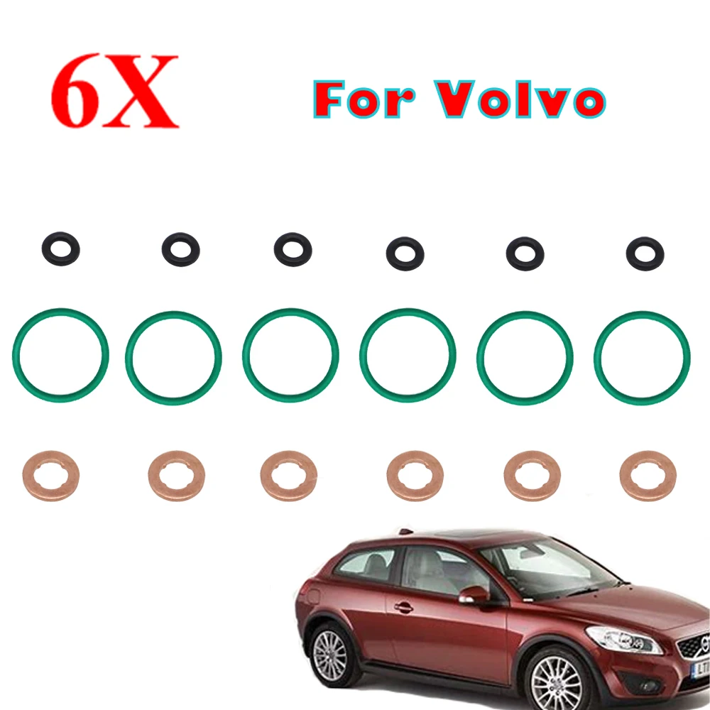 Per Volvo C70 Ii C30 S40 Ii Set Ugello Iniettore Carburante Guarnizione In Rame Kit Guarnizioni O-Ring Per Volvo V40 Cross Country/Hatchback Van