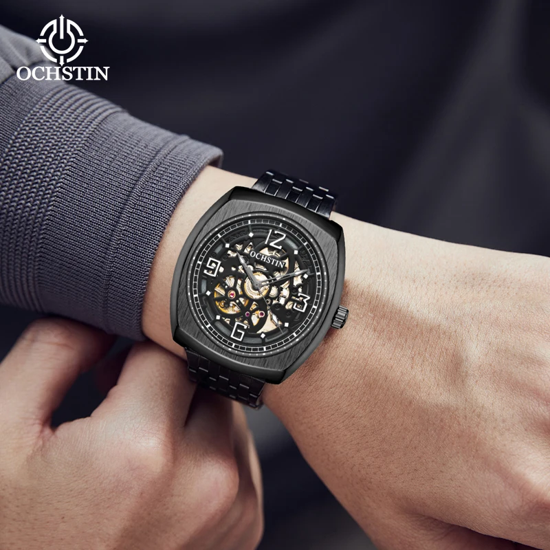 2023 OCHSTIN Top Brand Luxury Watch Automatic Men Mechanical Wristwatch Sports Waterproof Glass Stainless Steel  Reloj Hombre