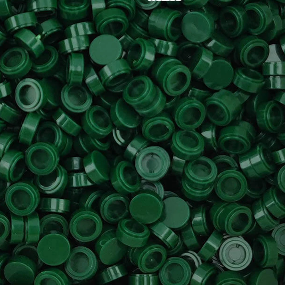 62 Color Set of 200 Round Flat Tile Building Blocks for DIY Pixel Art and Mosaics