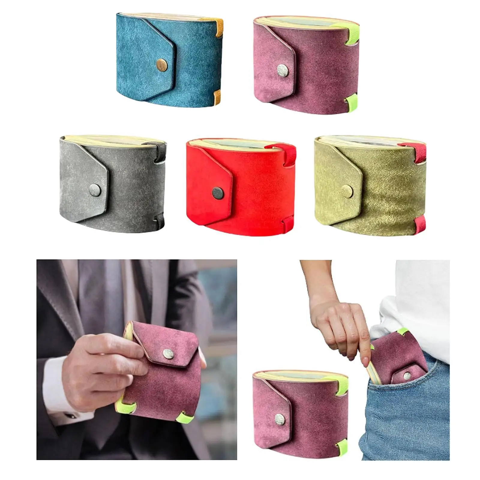 Cash Wrap Wallet with Clasp Multifunction Lightweight Money Holder Organizer Pouch for Traveling Women Festive Business Trip Men