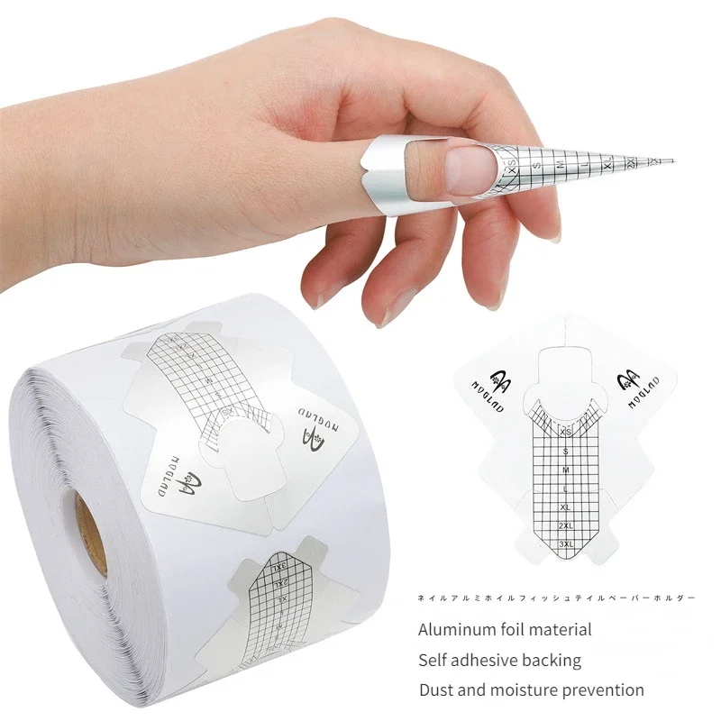 100/300Pc French Nail Form Tips Acrilico Uv Gel Extension Curl Form Nail Gel Sticker Art Guide Mold Manicure Stencil Strumento Acrilico