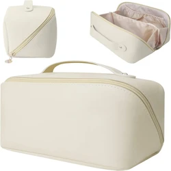 Customized Embroidered Travel Cosmetic Bag - Thoughtful Gifts - No Need Custom (WHITE)