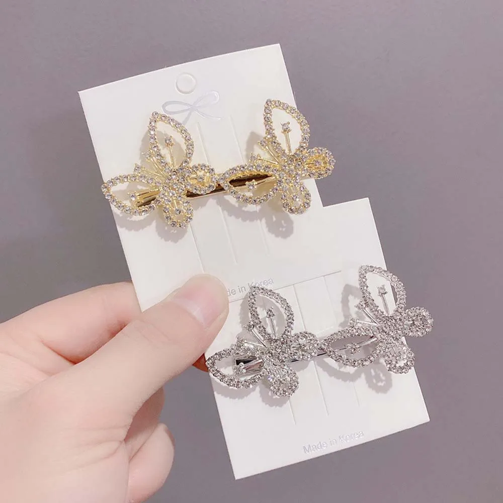 

Sweet Diamond Korean Girls Hair Accessories Hair Clip Duckbill Clip Butterfly Hairpin