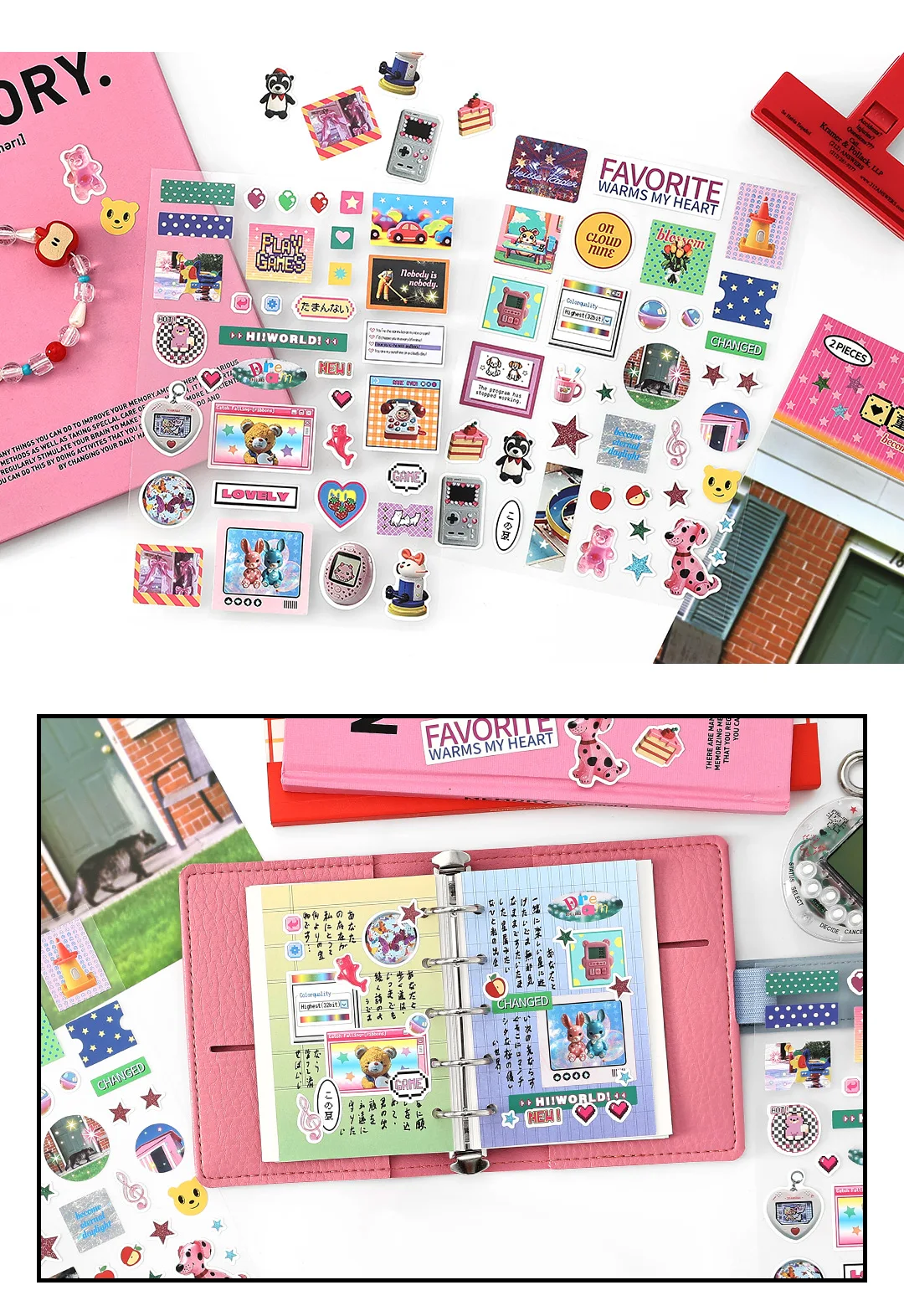 2 Blatt Kawaii japanische Kindheitserinnerungen gestanzt selbstklebende Aufkleber Junk Journal Collage Dekoration Scrapbook Tagebuch niedliche Aufkleber – Detail 13