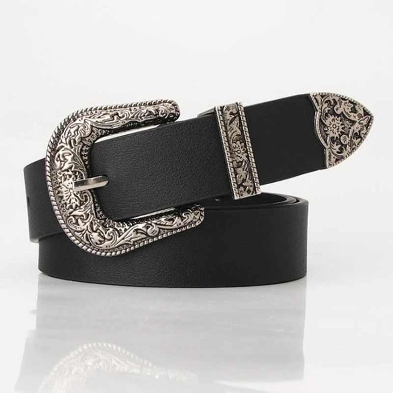 

2022 Fashion Luxury Designer Brand Retro Ladies Pin Buckle Belt High Quality Women Leather Dress Strap for Jeans Waistband