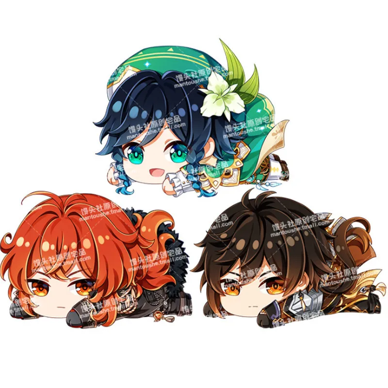 Game Genshin Impact Plush Pillow Doll Lumine Diluc Hu Tao Zhong Li Barbatos Cosplay Accessories