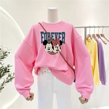 

Disney Couples Hoodie Men Women's Oversized Fashion Sweatshirt Mickey Minnie Mouse Hip Hop Streetwear Loose Pullover 2022 New