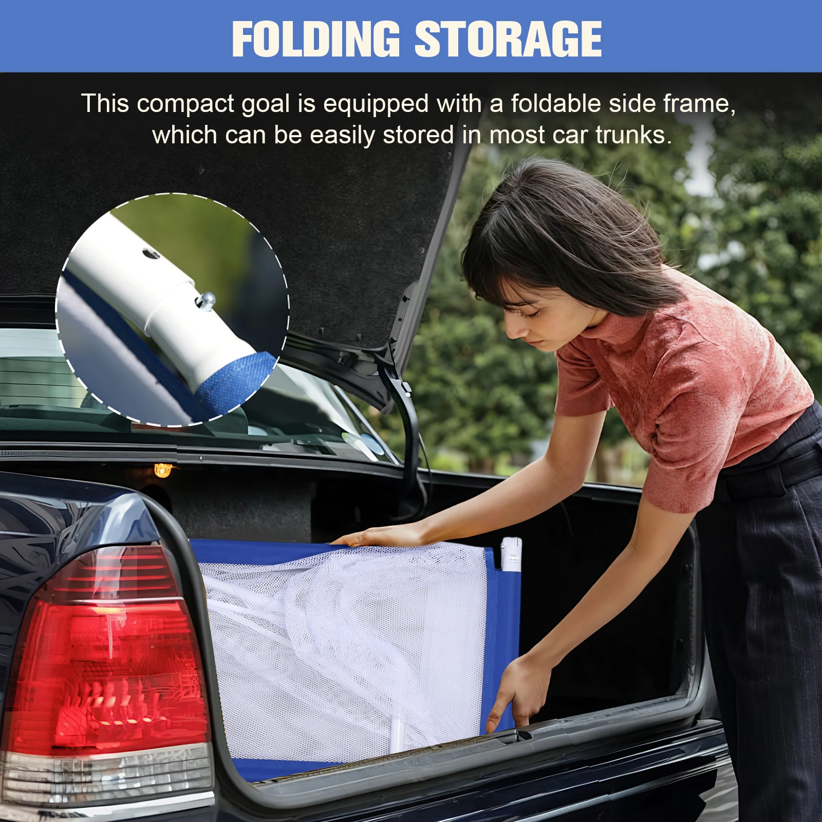 Soccer Goal Portable Folding Soccer Net Foldable Aluminum Football Goal for Outdoor Backyard Indoor Ball Training Equipment