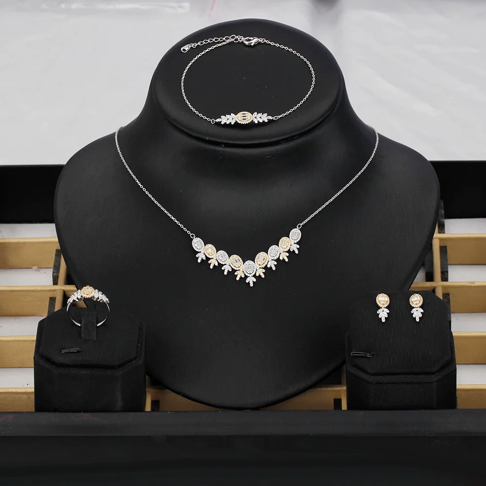 NecklacesEarringsRingsJewelrySetPack2022NewLuxuryBrideDubai