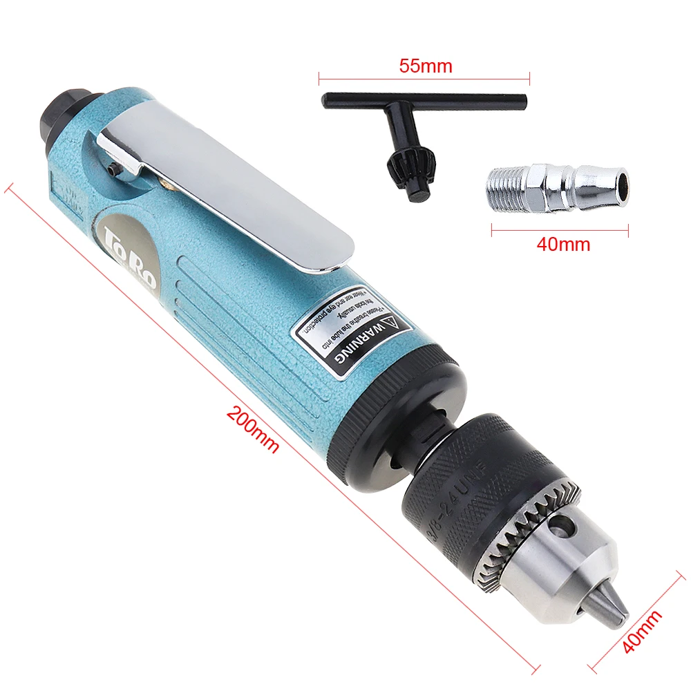 Pneumatic Drill TORO Pneumatic Drill High-speed Cordless Pistol Type Pneumatic Gun Drill Reversible Air for Hole Drilling