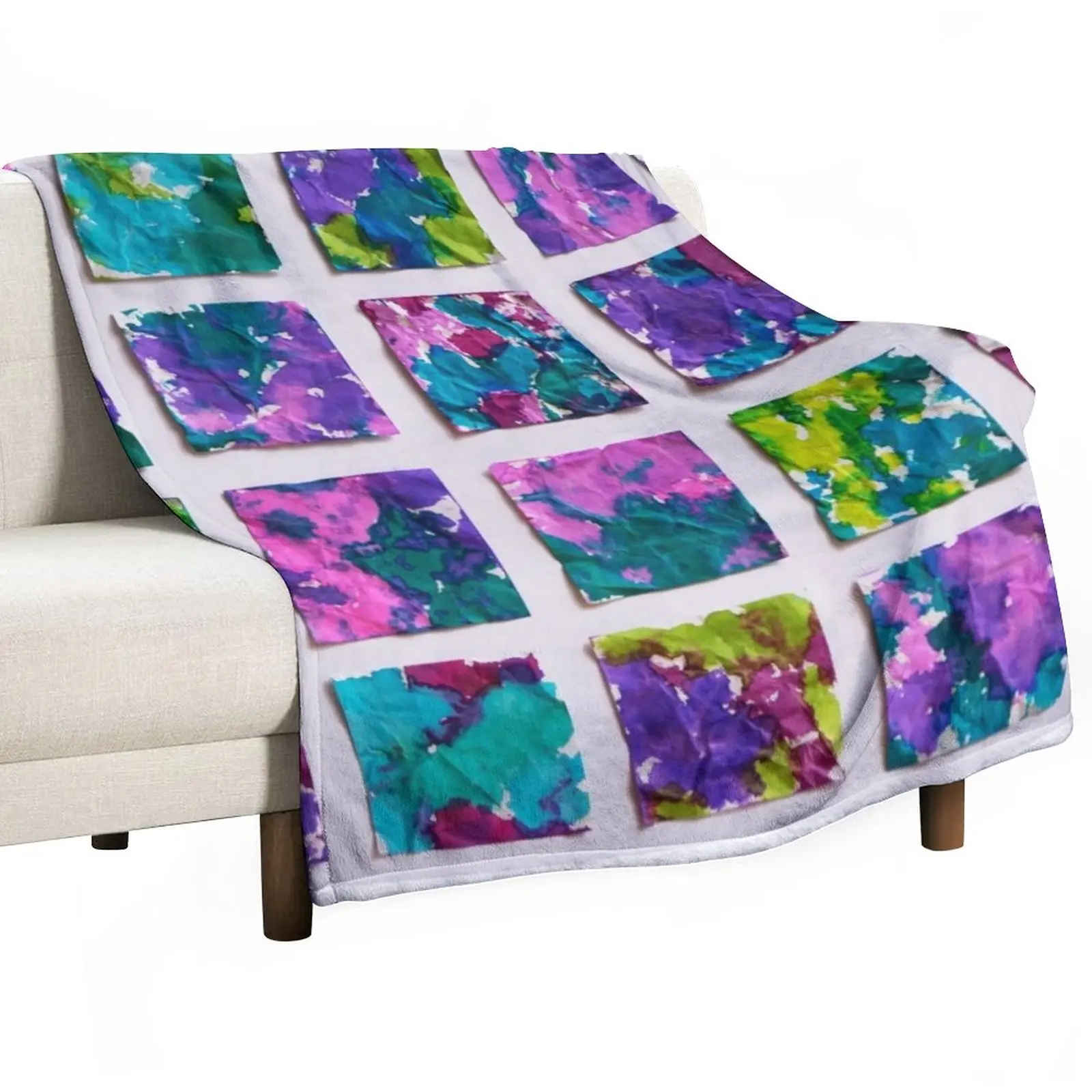 

HHPS Art Show, Class KR, Paper and Paint: Tied Together Throw Blanket Fluffy Blankets Large Decorative Blankets