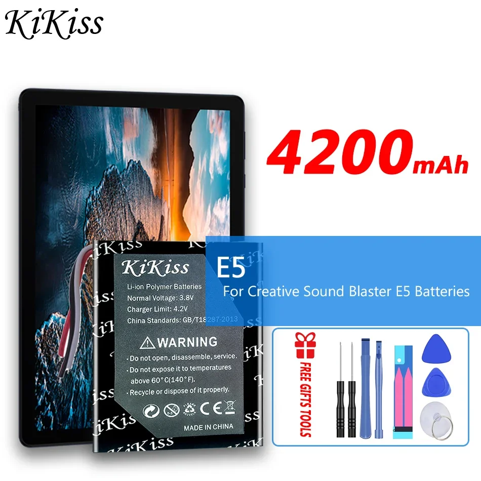 

4200mAh KiKiss Battery E5 (3 line) For Creative Sound Blaster E5 Batteries