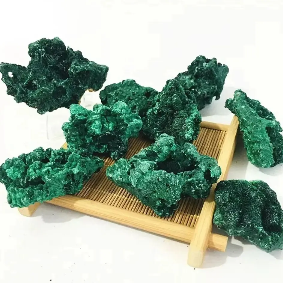 Spécimen minéral de pierre brute de malachite – Image 2